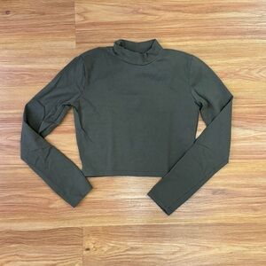 Dark Green Long Sleeve Women's Top